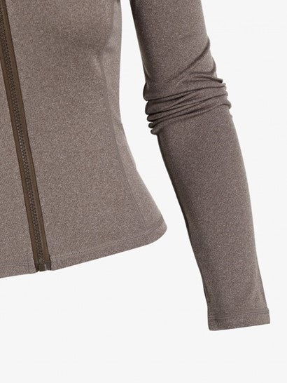 Topstitching Design Marled Print Zip Fly Sports Jacket